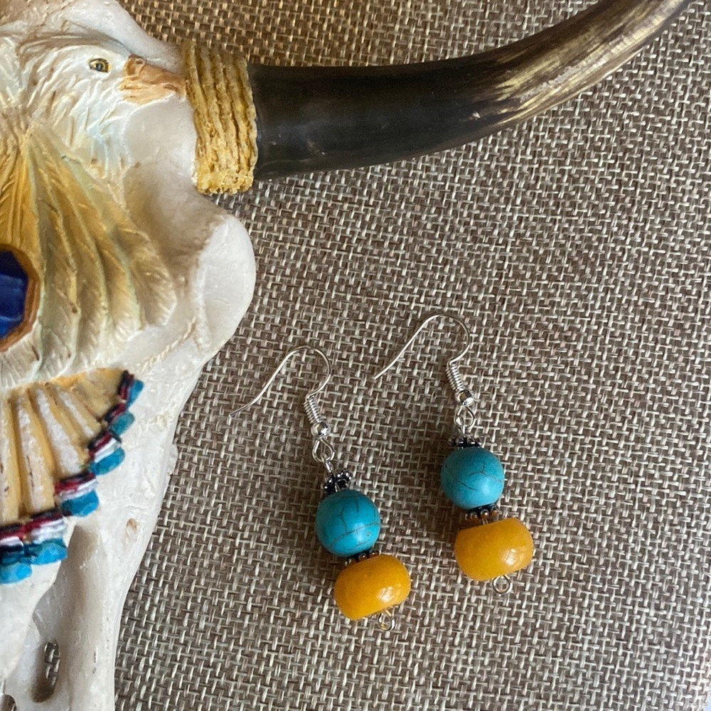 Southwestern Beaded Earrings - Handmade by Me